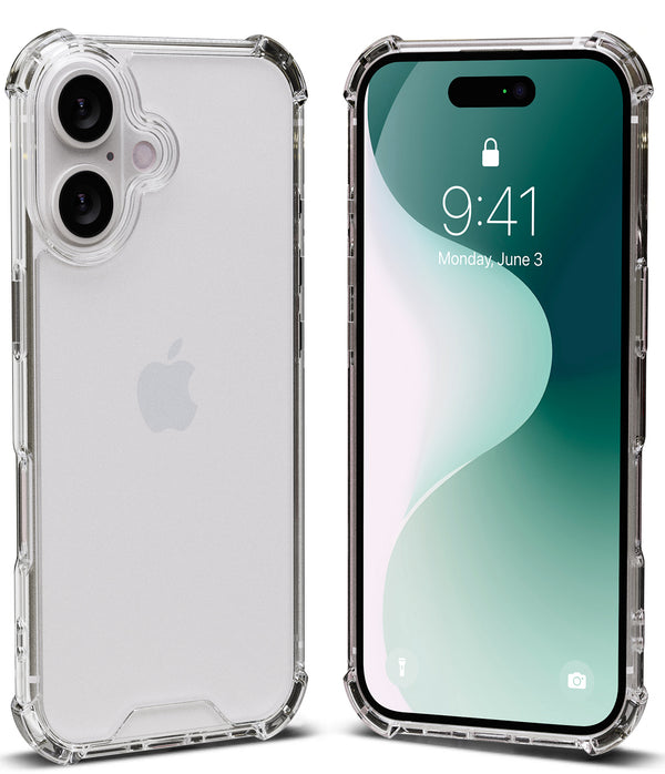 ExpressB® Soft Shockproof Cushion Corners Camera Protection Back Cover | Transparent Hard Back  | Crystal Clear iPhone Case Cover For iPhone 16 Plus