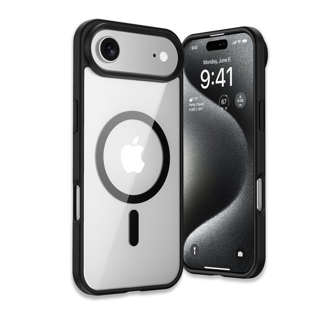 ExpressB® for Apple iPhone Air Cover, Transparent Back, Matte Sides, Magsafe Compatible, Thin Fit Grip, Shockproof, iPhone Air Back Case Apple iPhone Air Back Cover