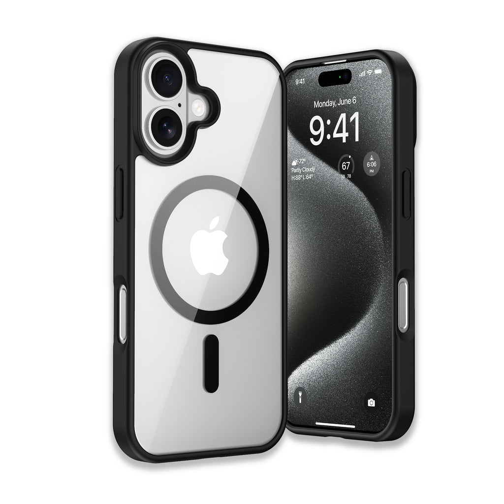 ExpressB® for Apple iPhone 17 Cover, Transparent Back, Matte Sides, Magsafe Compatible, Thin Fit Grip, Shockproof, iPhone 17 Back Case Apple iPhone 17 Back Cover