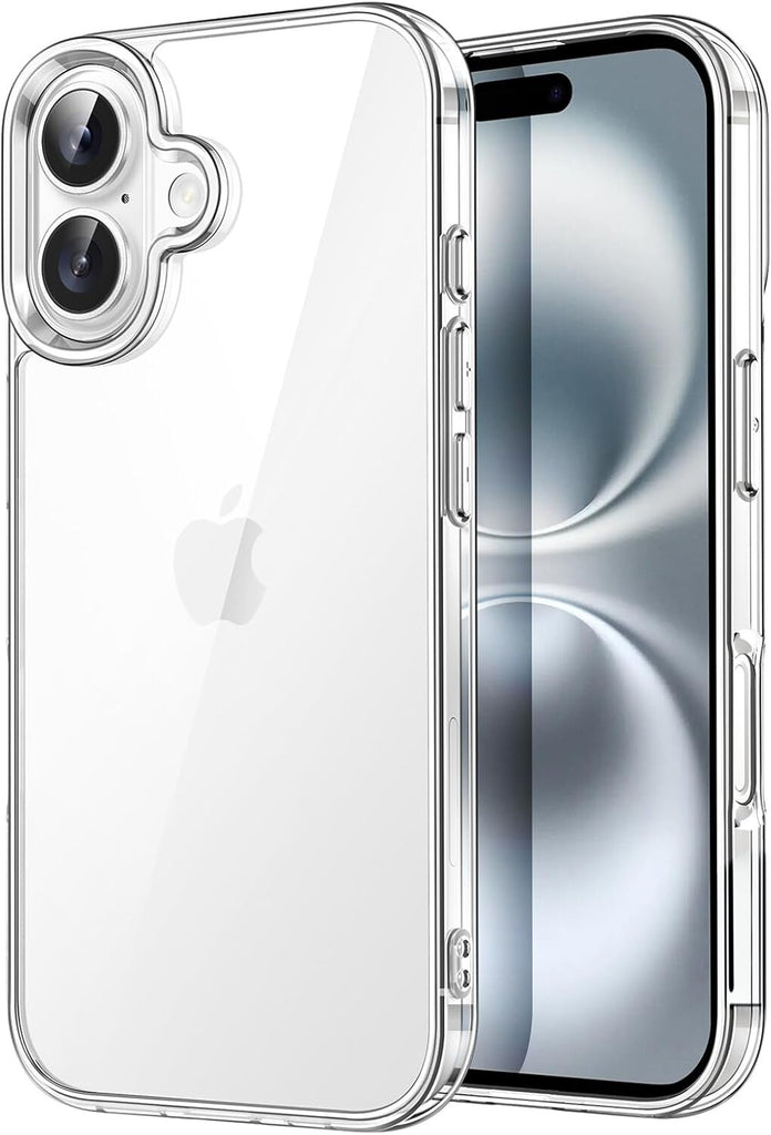 ExpressB® Transparent Hard Back | Ultra Hybrid Camera Protection | Crystal Clear iPhone Case Cover For iPhone 16