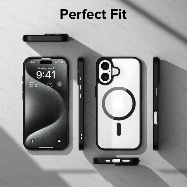 ExpressB® for Apple iPhone 17 Cover, Transparent Back, Matte Sides, Magsafe Compatible, Thin Fit Grip, Shockproof, iPhone 17 Back Case Apple iPhone 17 Back Cover