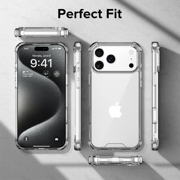 ExpressB® for iPhone 17 Pro Case Cover | Anti-scratch | Soft Shockproof Cushion Corners Camera Protection Back Cover | Hard Transparent Back Cover Case for iPhone 17 Pro