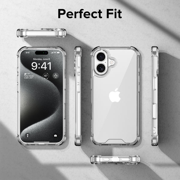 ExpressB® for iPhone 17 Case Cover | Anti-scratch | Soft Shockproof Cushion Corners Camera Protection Back Cover | Hard Transparent Back Cover Case for iPhone 17