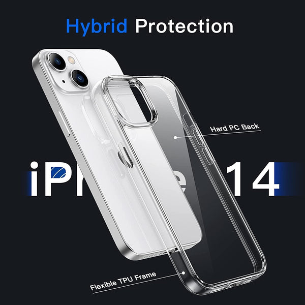 ExpressB® Transparent Hard Back | Crystal Clear iPhone Case Cover For iPhone 14