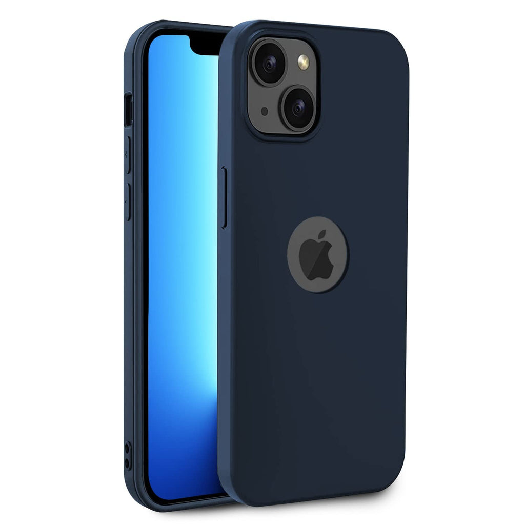 ExpressB® Matte Finish | Slim Fit Silicone Soft Back Cover With Logo Cutout For iPhone 13